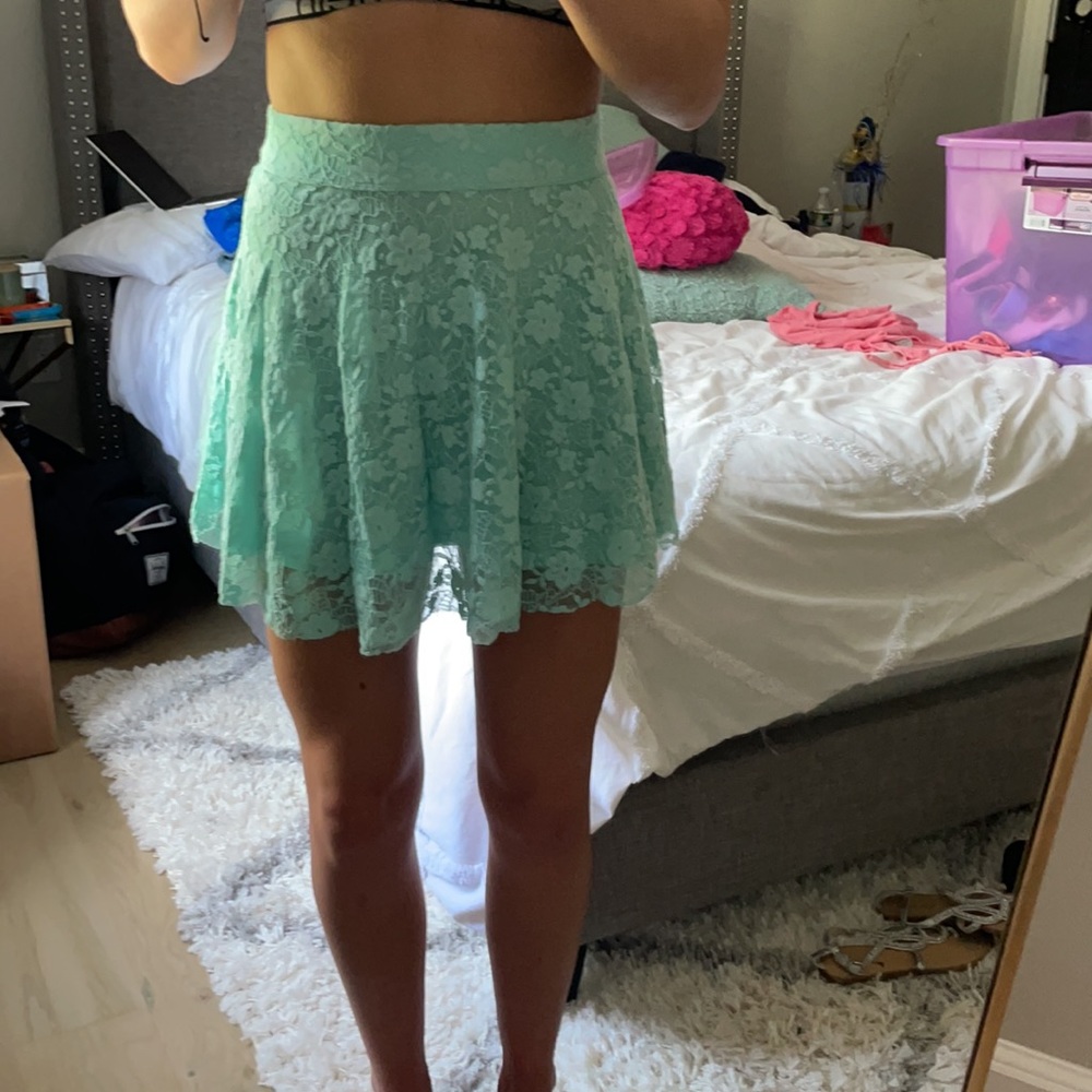 High Waisted Floral Skirt